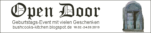 Open Door Geburtstags-Event (Einsendeschluss 24. März 2013)