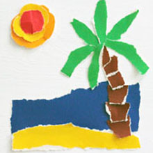 Kalifornisches Flair - knallig bunter Strand
